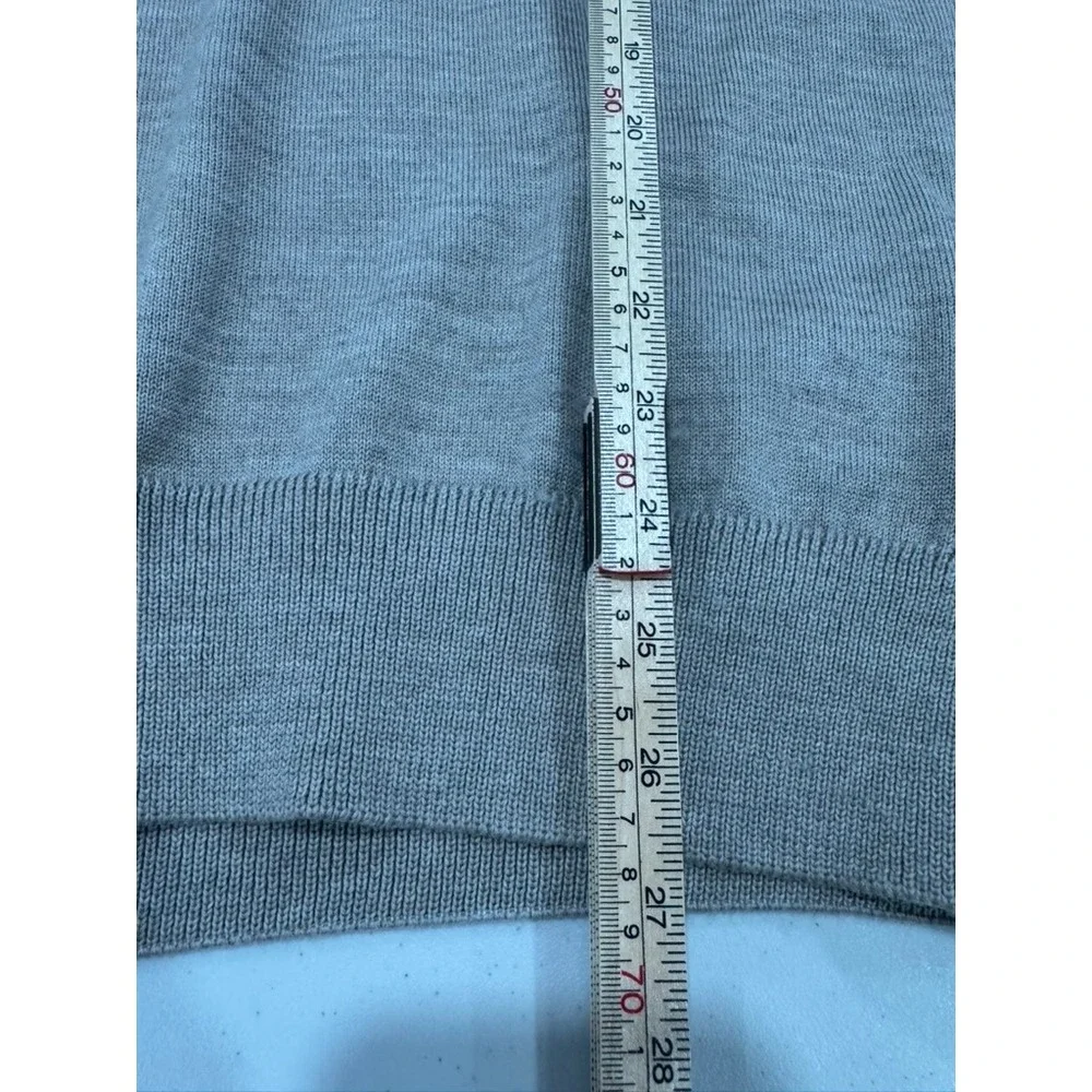 Maison Kitsune Fox Head Patch Wool Crewneck Sweater Taupe Beige Mens L